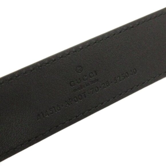 Gucci Double GG Marmont Belt Eyelet 5 Holes Leather Black - Picture 5 of 6